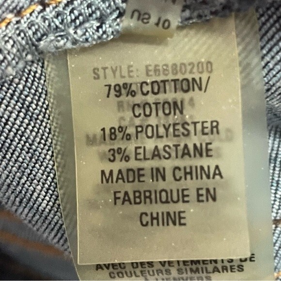 Elie Tahari Dark Blue Denim Straight Jeans with Faux Pockets, size 10 - Picture 9 of 10